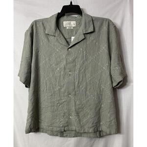 NWT Abercrombie & Fitch Summer Linen Blend Womens Short Sleeve Top Size Large